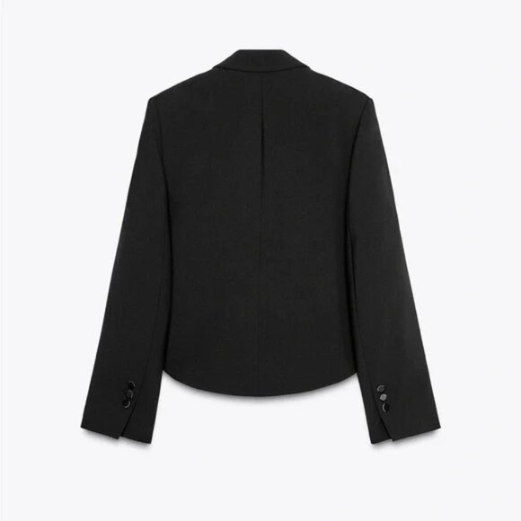 ZARA LIMITED EDITION ZW COLLECTION DOUBLE-BREASTED WOOL BLAZER, XS, NWT - Picture 2 of 7